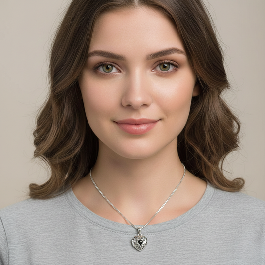 Midnight Filigree Heart