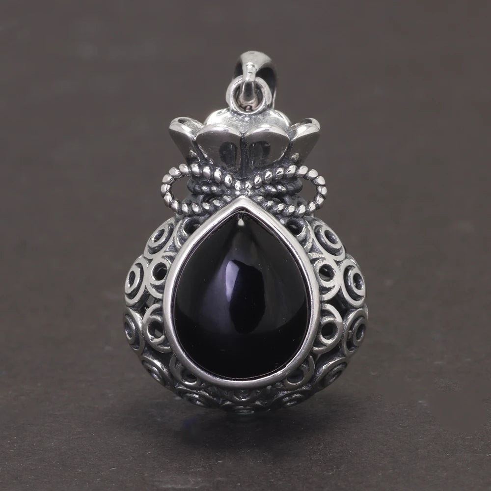 Black Agate Prosperity Pendant