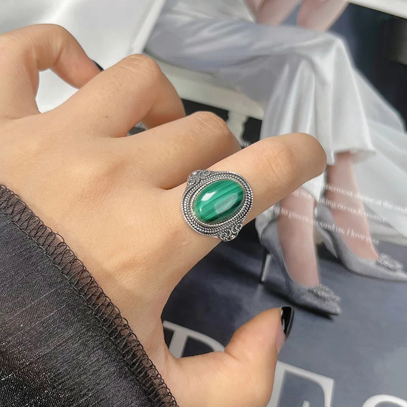 Verdant Echo Malachite Ring
