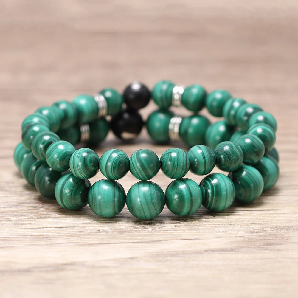 Malachite Lotus Bracelet