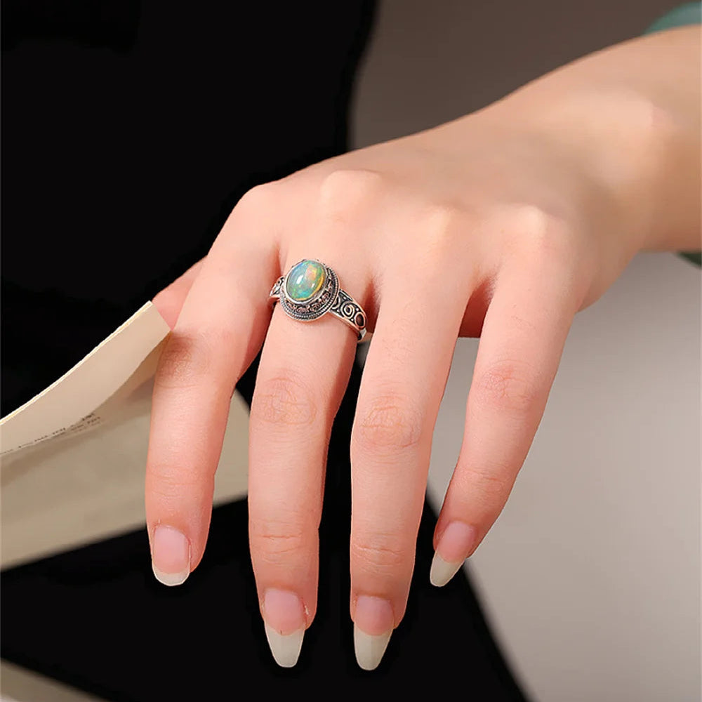 Aurora Opal Ring