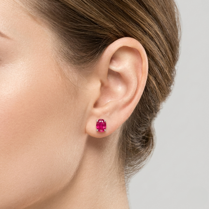 Ruby Glow Studs