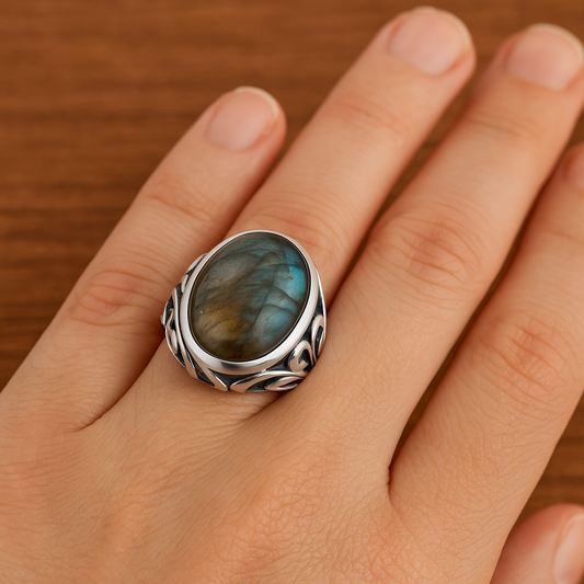 Labradorite Aurora Ring