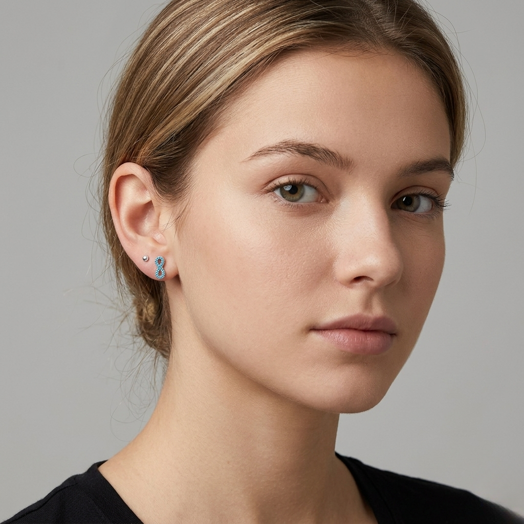 Turquoise Infinity Studs