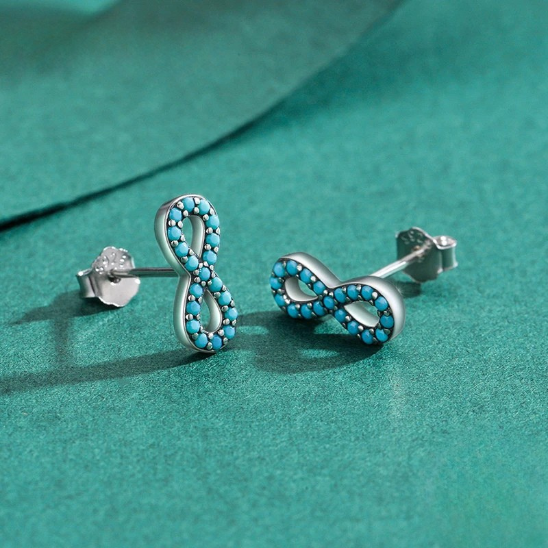 Turquoise Infinity Studs