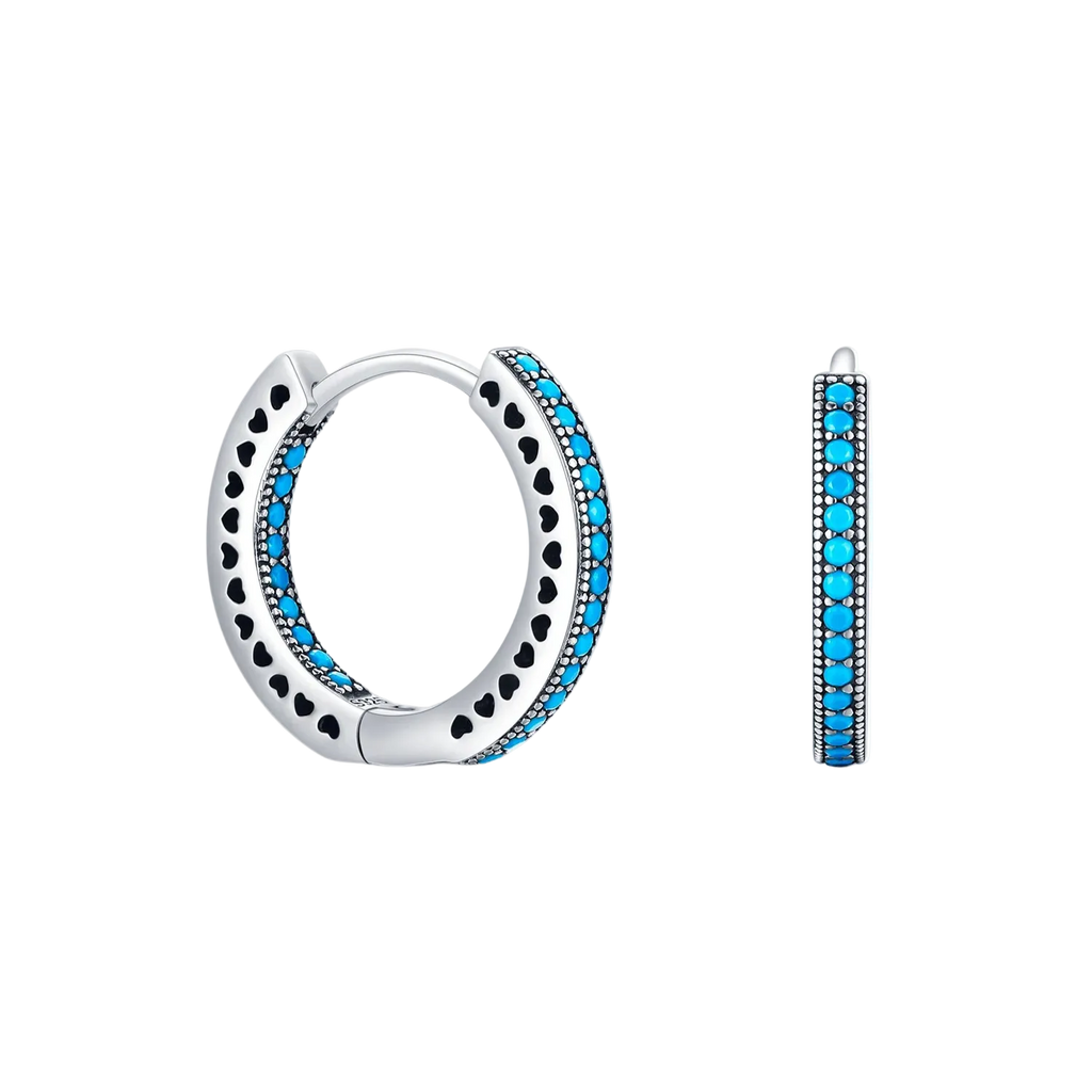Turquoise Hoops
