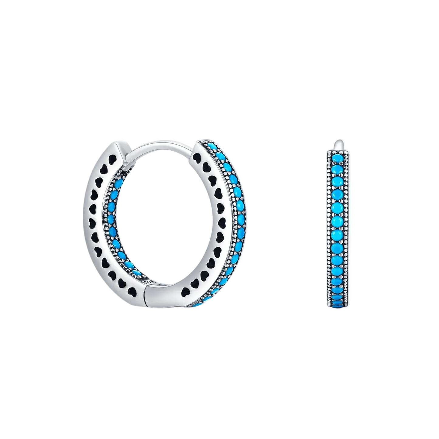 Turquoise Hoops