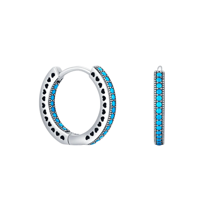 Turquoise Hoops