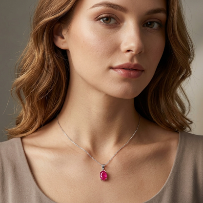 Ruby Bloom Pendant