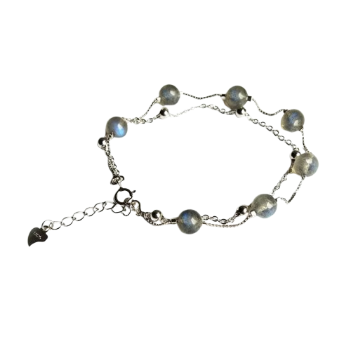 Labradorite Aurora Sterling Silver Bracelet