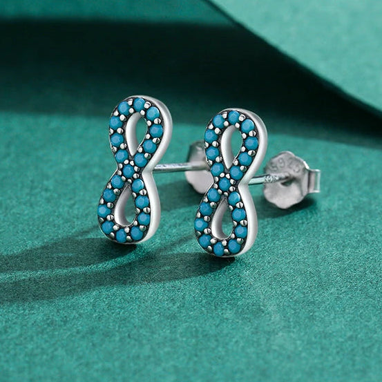 Turquoise Infinity Studs