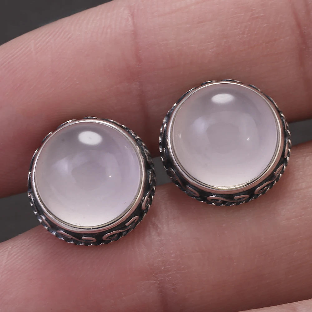 Chalcedony Moonveil Earrings