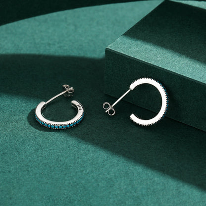 Turquoise Line Hoop