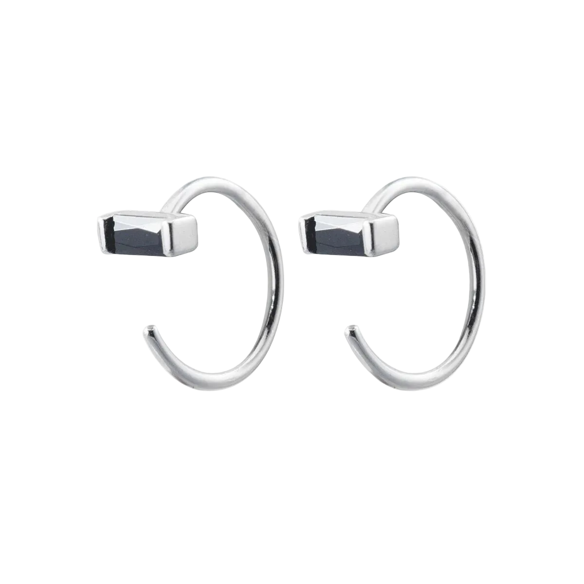 Obsidian Glow Hoops