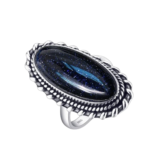 Blue Sunstone Muse Ring