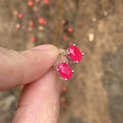 Ruby Glow Studs
