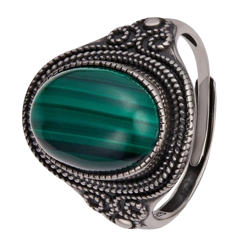 Verdant Echo Malachite Ring