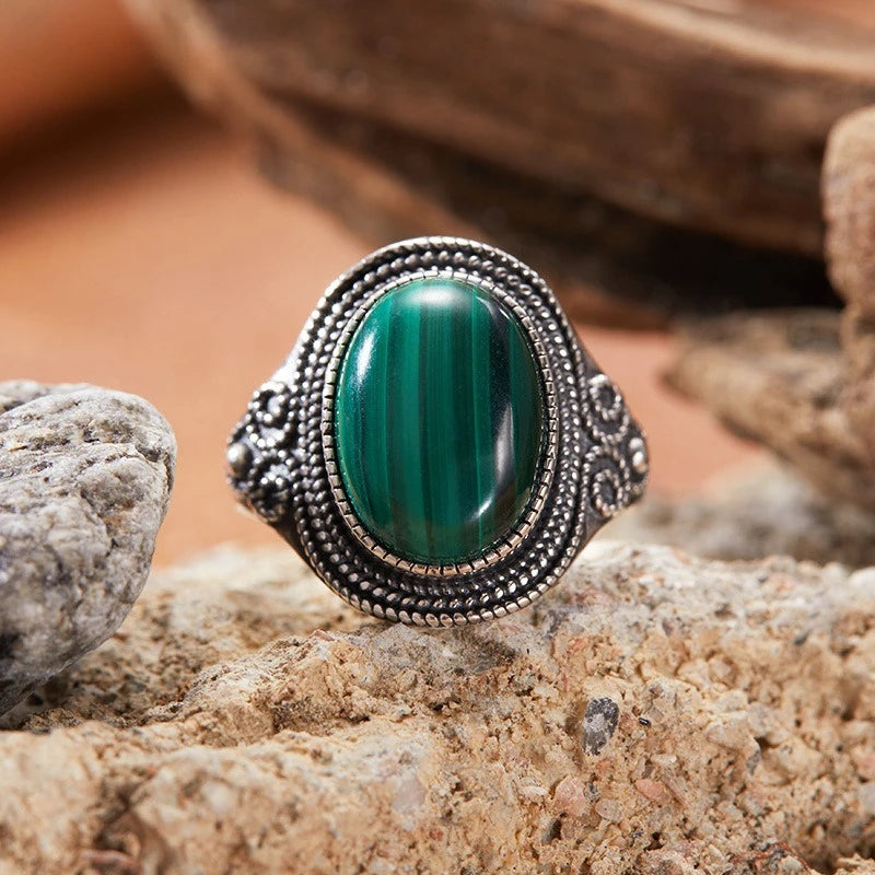 Verdant Echo Malachite Ring