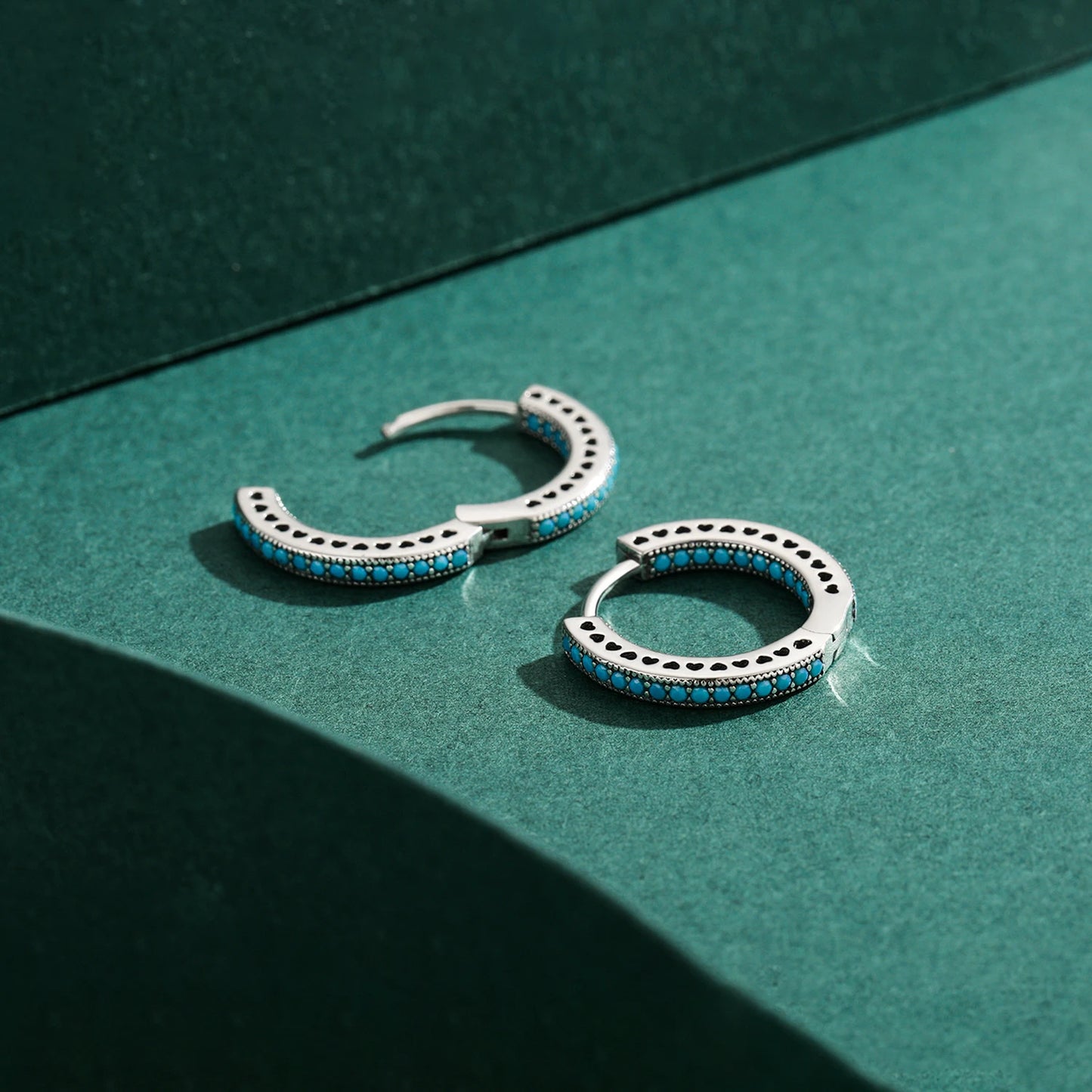 Turquoise Hoops