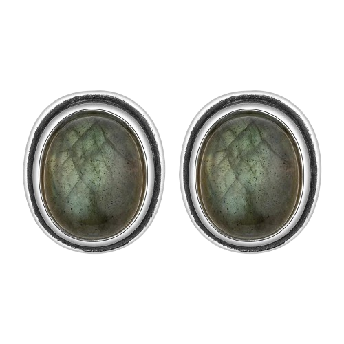 Labradorite Eclipse Earrings