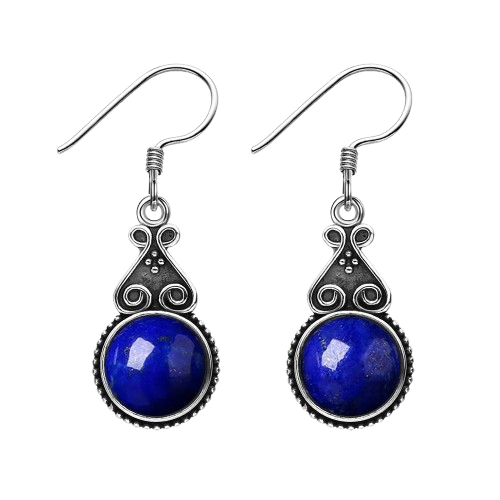 Lapis Lazuli Celestial Ornate Earrings