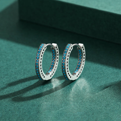 Turquoise Hoops
